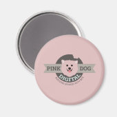 Aimant de réfrigérateur numérique Pink Dog Digital (Recto/Verso)