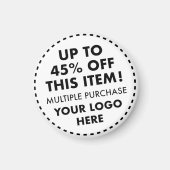 Aimant de réfrigérateur personnalisé 45% DE BON Pr (Devant)