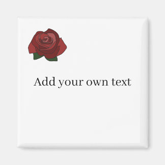 Aimant de réfrigérateur personnalisé Rose Rouge En
