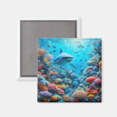 Aimant de réfrigérateur Requin (Recto/Verso)