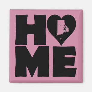Aimant de réfrigérateur Rhode Island Home Heart St