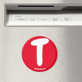 Aimant de réfrigérateur rouge T (In Situ (Lave-vaisselle))