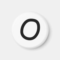 Aimant de réfrigérateur Tic Tac Toe 1-1/4" "O"