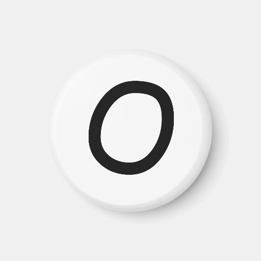 Aimant de réfrigérateur Tic Tac Toe 1-1/4" "O" (Devant)