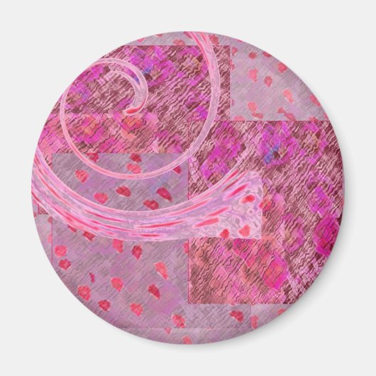 aimant de réfrigérateur tourbillonnant les coeurs  (Devant)