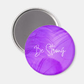 Aimant de réfrigérateur violet robuste (Recto/Verso)