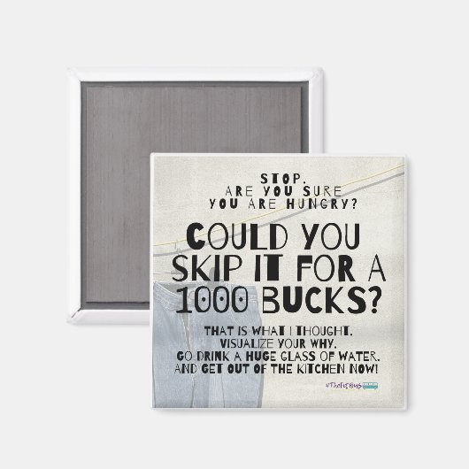 Aimant de régime de perte de poids d'amusement (Recto/Verso)