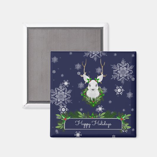 Aimant de rennes bleus (Recto/Verso)