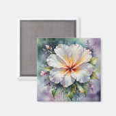 aimant de rêve d'hibiscus blanc (Recto/Verso)