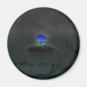 Aimant de rose de bleu