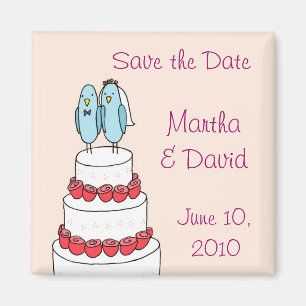 Aimant de rose de gâteau d'oiseau