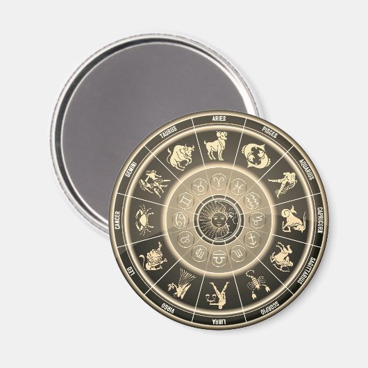 aimant de roue astrologique (Recto/Verso)