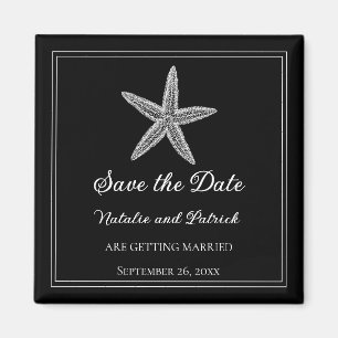 Aimant de sauvegarde de date Black Starfish