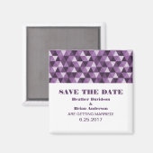 Aimant de sauvegarde de date de triangles géométri (Recto/Verso)