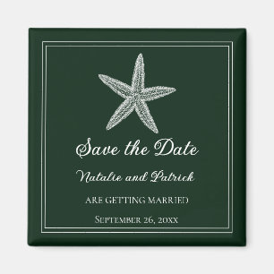 Aimant de sauvegarde de date étoile de mer vert ém