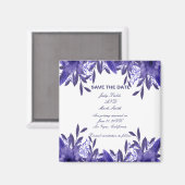 Aimant de sauvegarde de date Fleurs de feuillage b (Recto/Verso)