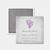 Aimant de sauvegarde de date Magenta Conch Shell (Recto/Verso)