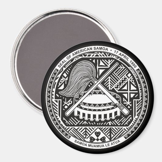 aimant de sceau samoa américain (Recto/Verso)