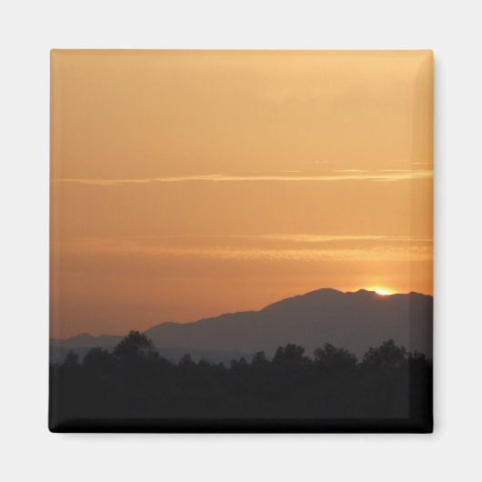 Aimant de scène de coucher de soleil orange (Devant)