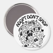 Aimant de Secourt d'adoption de chien (Recto/Verso)