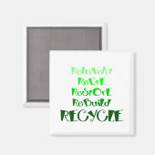 Aimant de sensibilisation au recyclage (Recto/Verso)