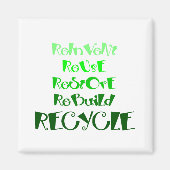 Aimant de sensibilisation au recyclage (Devant)