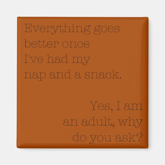 Aimant de sieste et de collation (Devant)