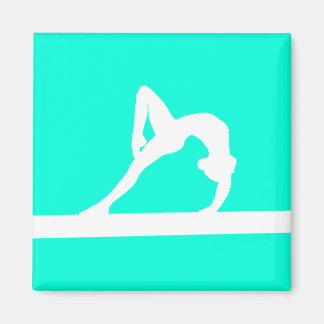Aimant de silhouette de gymnaste Turquoise