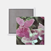 aimant de snapdragons à aquarelle violette (Recto/Verso)