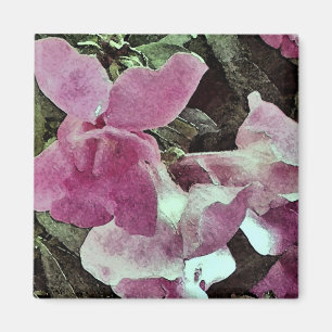 aimant de snapdragons à aquarelle violette