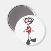 Aimant de snorkeling Figure Girl (Recto/Verso)