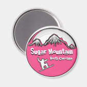 Aimant de snowboard de Sugar Mountain North Caroli (Recto/Verso)