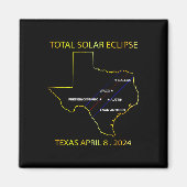 Aimant De Solar Eclipse 2024 Interactive Map Texas Eclips (Devant)