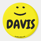 aimant de sourire jaune DAVIS (Devant)