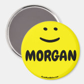 Aimant de sourire jaune MORGAN (Recto/Verso)