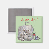 Aimant de souris éléphant de dessin (Recto/Verso)