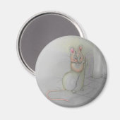 Aimant de souris sur ghost 3 pouces rond (Recto/Verso)