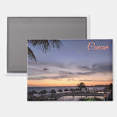 Aimant de souvenir de Cancun Mexique (Recto/Verso)