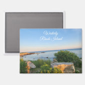 Aimant de souvenir de Westerly Rhode Island (Recto/Verso)