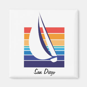 Aimant de Square_San Diego de couleur de bateau
