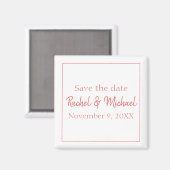 Aimant de Stylish Coral et White (Recto/Verso)