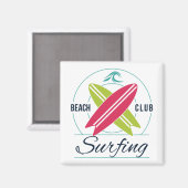 Aimant de surf Beach Club (Recto/Verso)