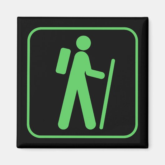 Aimant de symbole de randonnée (Devant)