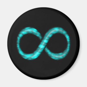 Aimant de symbole d'infini de bleu de turquoise