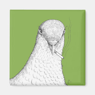 Aimant de tabagisme   de pigeon bizarre, original,