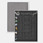 aimant de tableau de tempo musical (Recto/Verso)