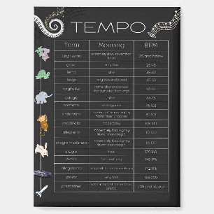 aimant de tableau de tempo musical
