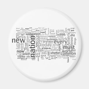Aimant de Tagcloud de la parole d'inauguration