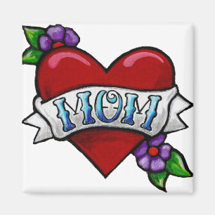 Aimant de tatouage de maman