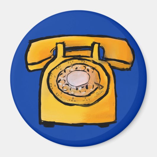 Aimant de téléphone du Rotary jaune (Devant)